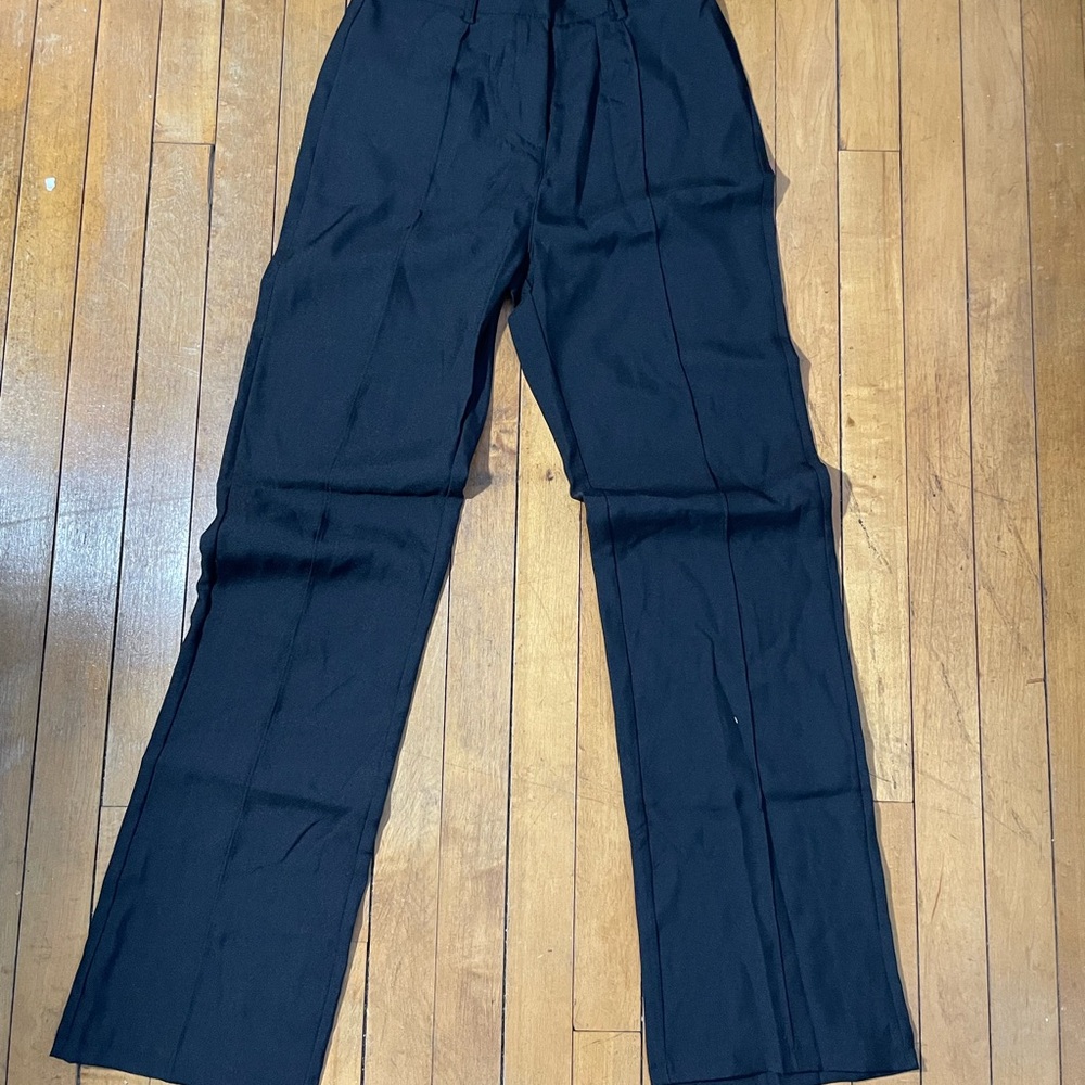 PrettyLittleThing Black Trousers Straight Leg Full Length
